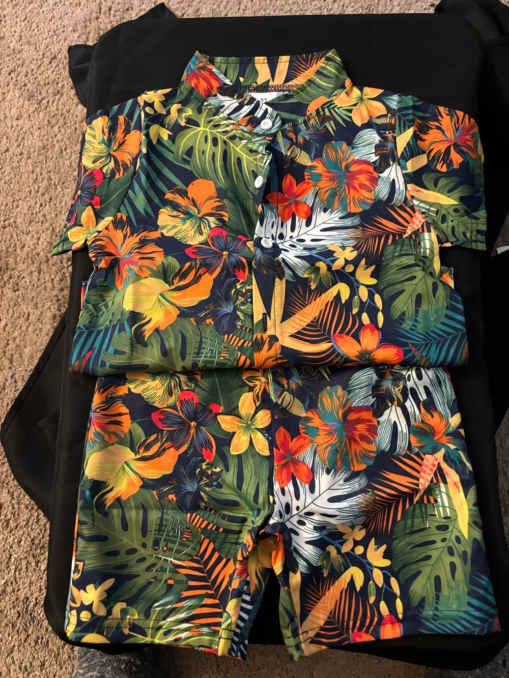 Boys Tropical Floral Kids Shorts Set Size 5Y